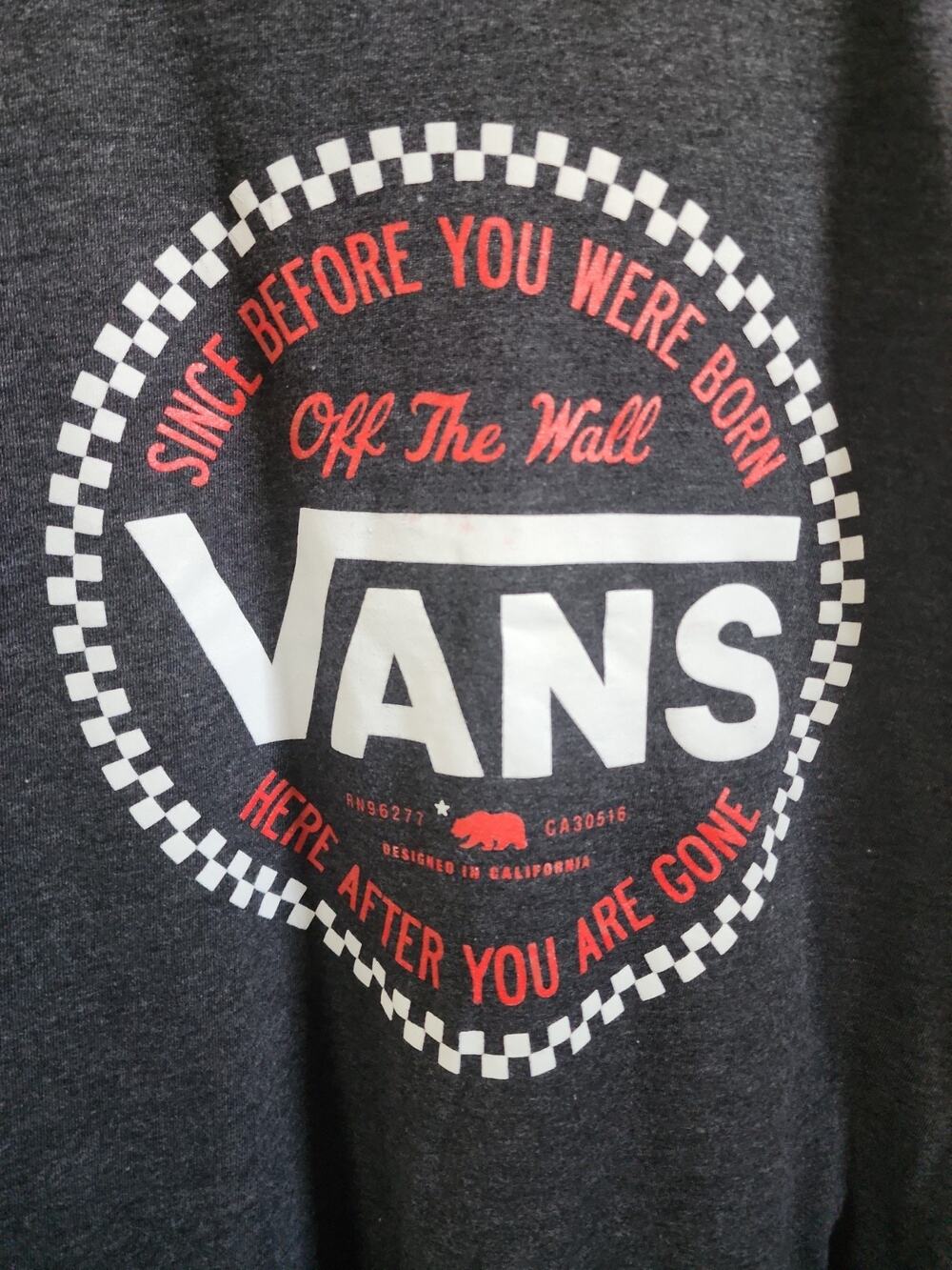 Vance t shirt off the wall since before you were born , black Med